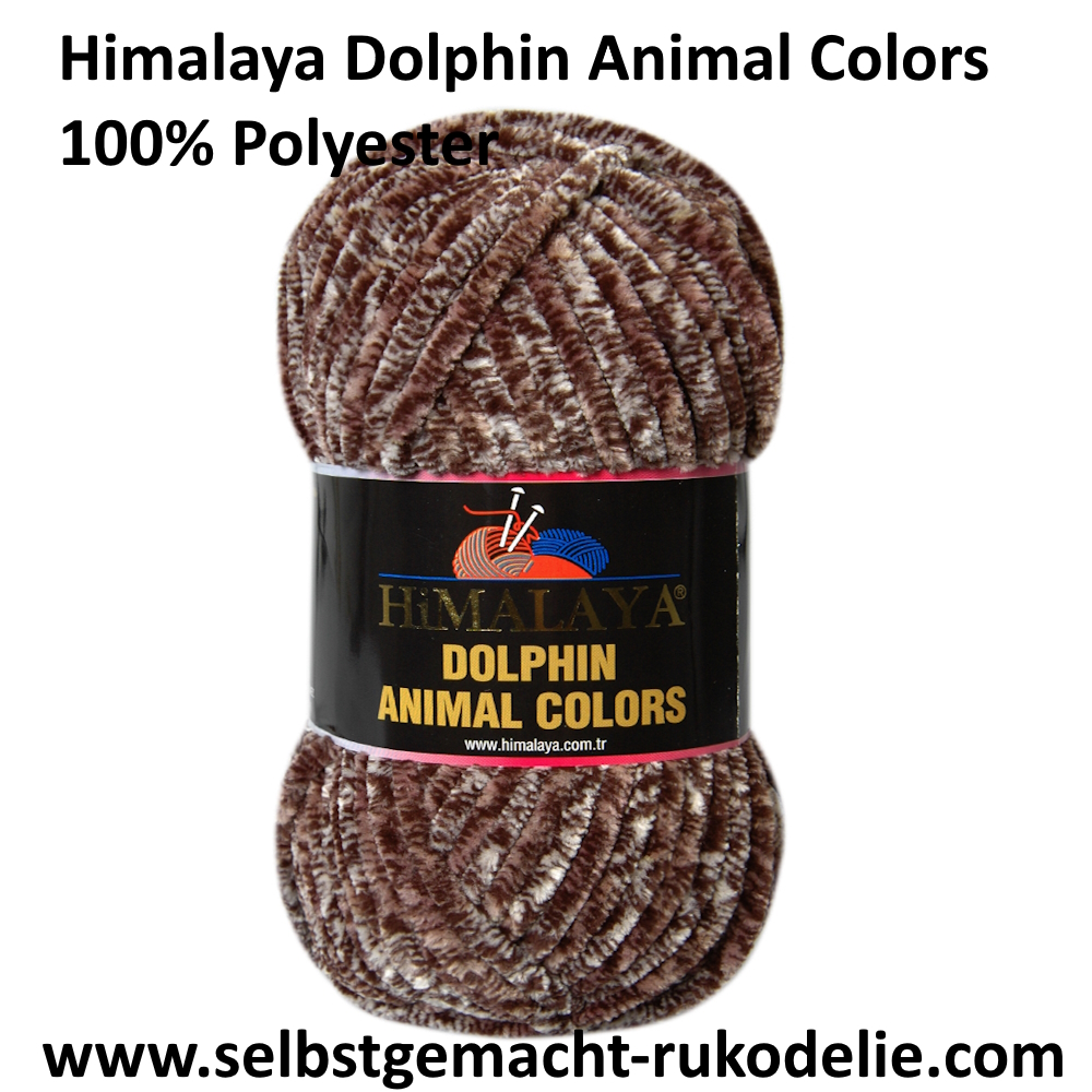 Himalaya Dolphin Animal Colors, 100%Polyester, Chenille Wolle, Amigurumigarn